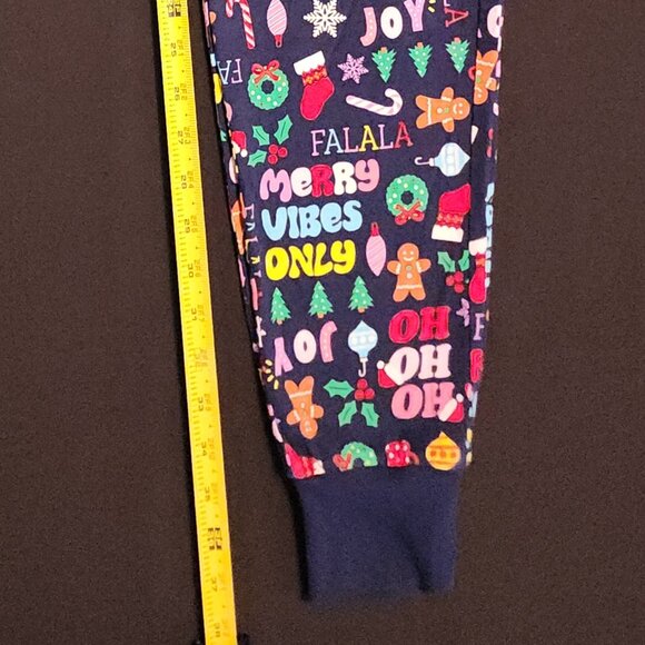 100% COTTON Family PJs Macys Pajama Set "Holiday Toss" Pullover + Pants Small - Picture 6 of 11